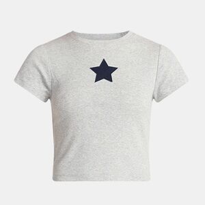 No Boundaries Cotton Knit Baby Tee and Mini Skirt Set, 2-Piece